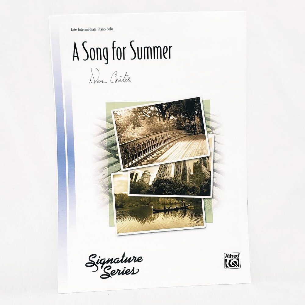A Song for Summer Late Intermediate Piano Solo Sheet Music Leaflet Alfred 2010